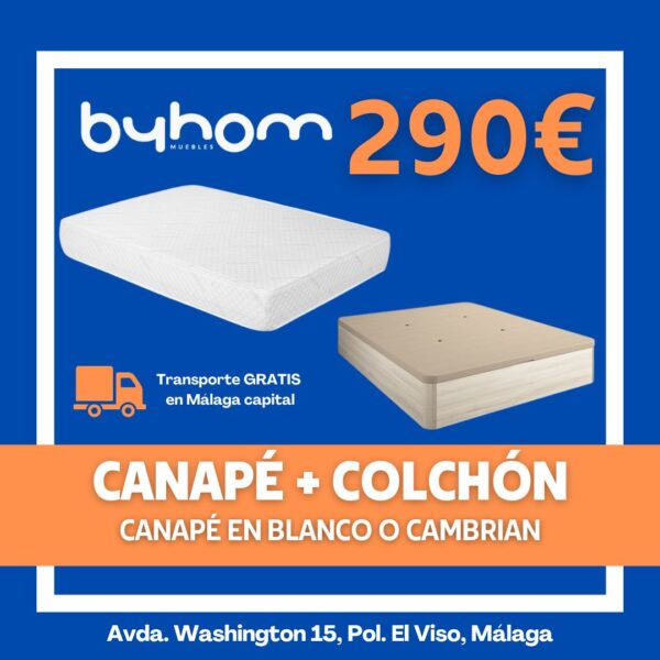 Pack canapé y colchón económico
