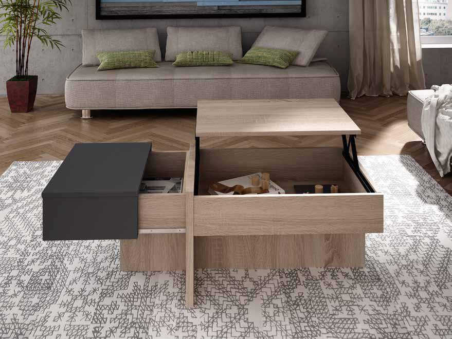 Mesa centro elevable extensible up - Byhom Muebles