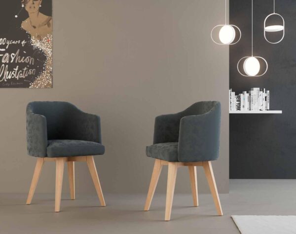 Sillón Rey Tapizado en Madera de Haya