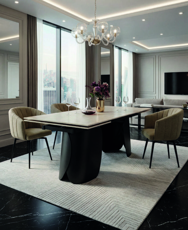 Mesa de comedor extensible Crisia